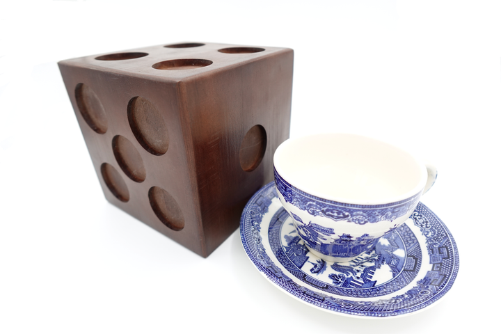 Wooden Dice Candle Holder