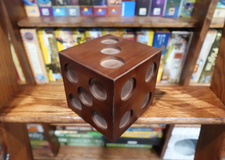 Wooden Dice Candle Holder