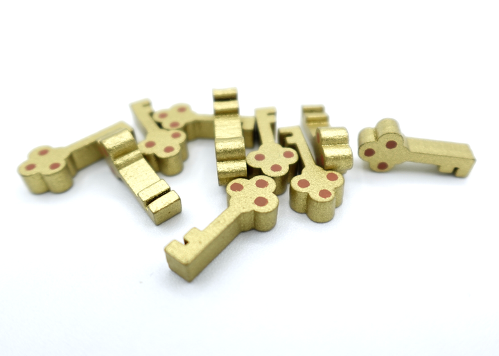 Meeple Source Wooden Resources: Key (set of 10)