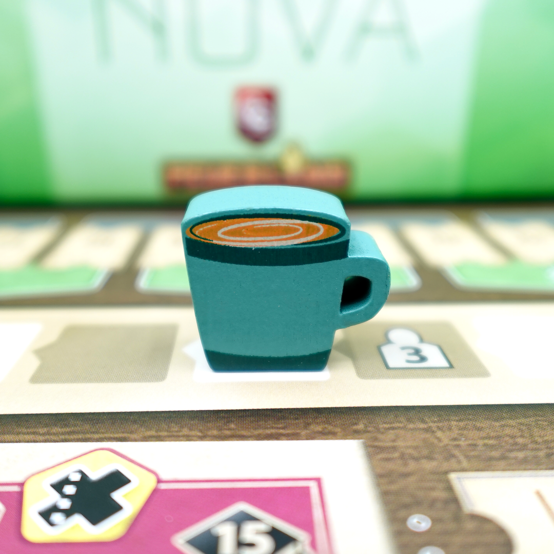 Wooden Coffee Cup compatible with Ark Nova (Meeple Source)