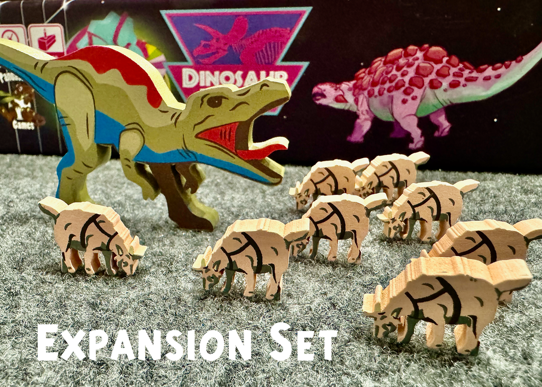 Dinosaur Island - Wooden Dinosaur Upgrade Set (Meeple Source)