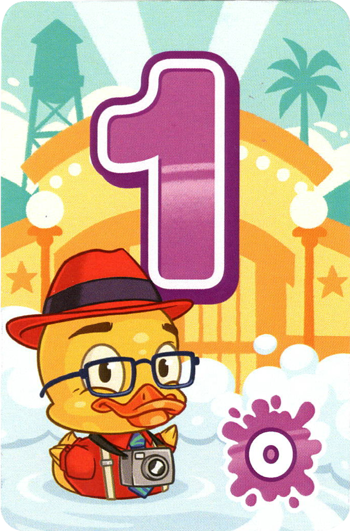 Duck &amp; Cover: Alternative Art Purple Dice Tower Card