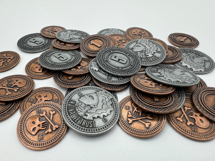 Thunder Road: Vendetta – Carnival of Chaos: Deluxe Metal Scrap Tokens