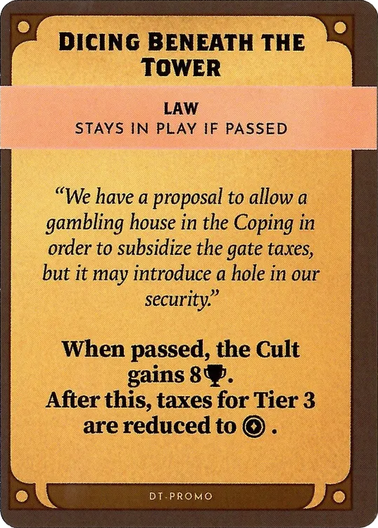 Kinfire Council: Dicing Beneath the Tower Promo Card