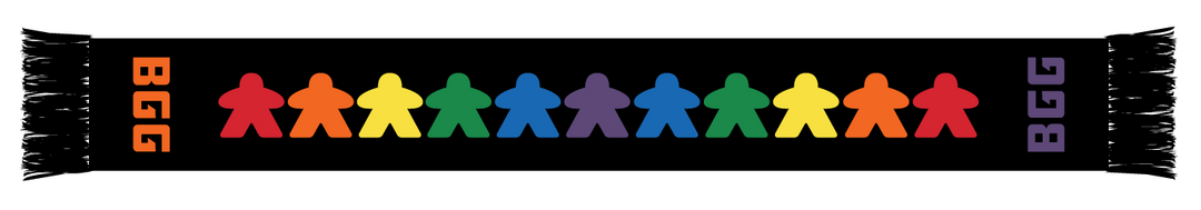 Rainbow Meeple Scarf