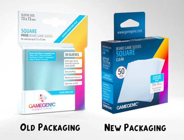 Gamegenic - Prime Sleeves, Board Game Sizes, Clear