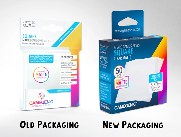 Gamegenic - Prime Sleeves, Board Game Sizes, Clear