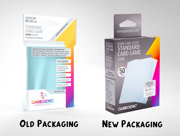 Gamegenic - Prime Sleeves, Board Game Sizes, Clear