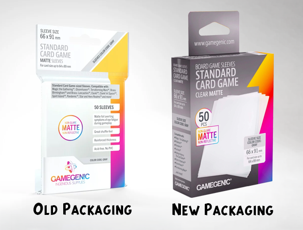 Gamegenic - Prime Sleeves, Board Game Sizes, Clear