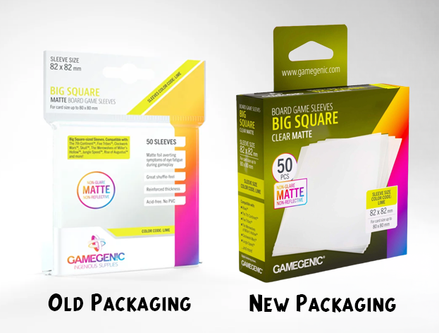 Gamegenic - Prime Sleeves, Board Game Sizes, Clear