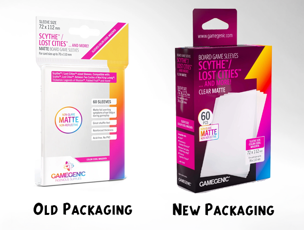 Gamegenic - Prime Sleeves, Board Game Sizes, Clear