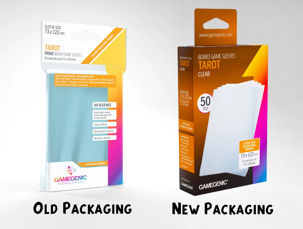 Gamegenic - Prime Sleeves, Board Game Sizes, Clear