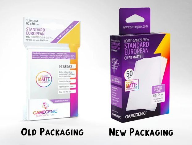 Gamegenic - Prime Sleeves, Board Game Sizes, Clear