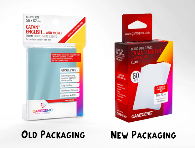 Gamegenic - Prime Sleeves, Board Game Sizes, Clear