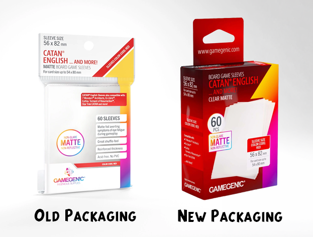Gamegenic - Prime Sleeves, Board Game Sizes, Clear