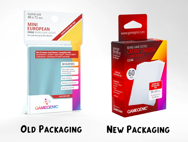 Gamegenic - Prime Sleeves, Board Game Sizes, Clear