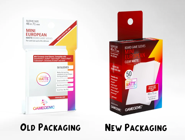 Gamegenic - Prime Sleeves, Board Game Sizes, Clear