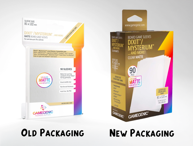 Gamegenic - Prime Sleeves, Board Game Sizes, Clear