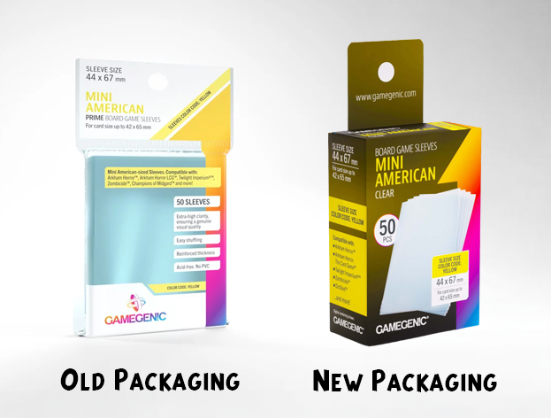Gamegenic - Prime Sleeves, Board Game Sizes, Clear