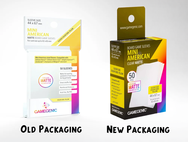 Gamegenic - Prime Sleeves, Board Game Sizes, Clear