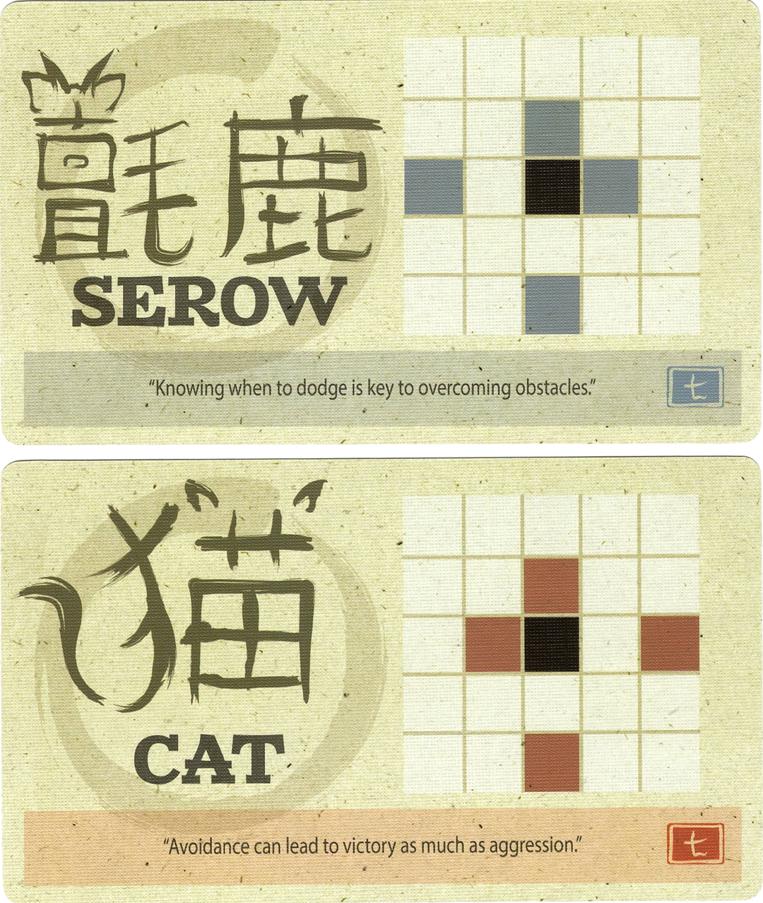 Onitama: Cat and Serow Promo Cards