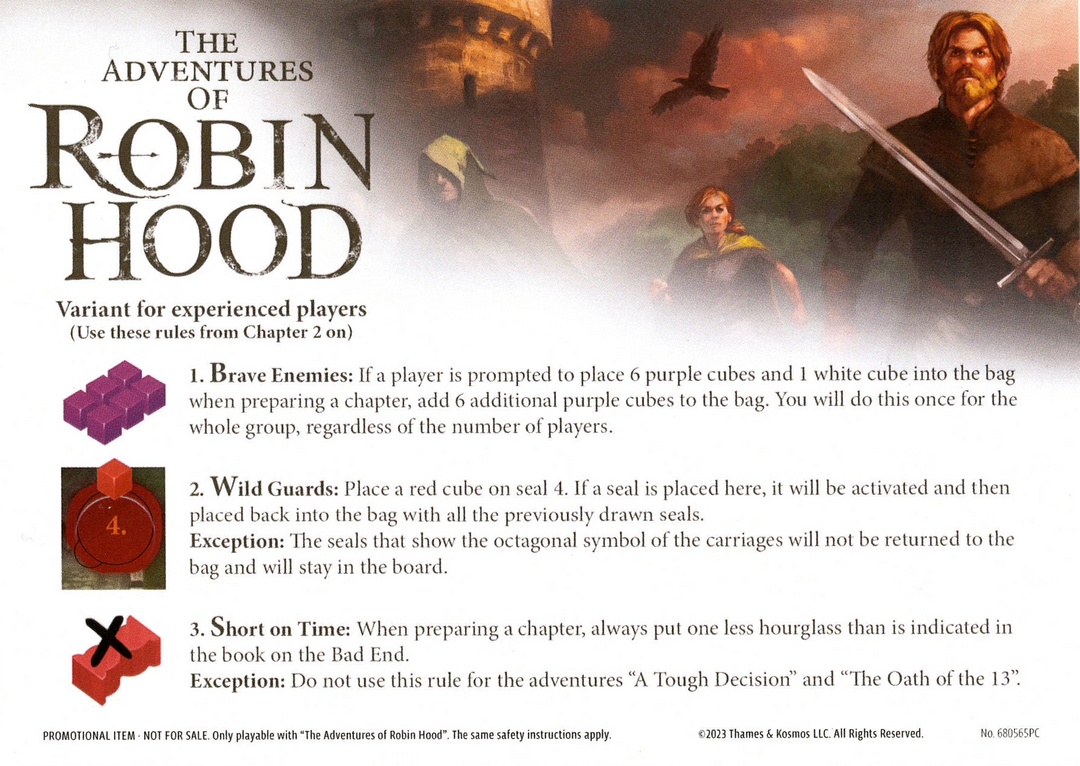 Adventures of Robin Hood, The: Variant for Experienced Players –  BoardGameGeek Store