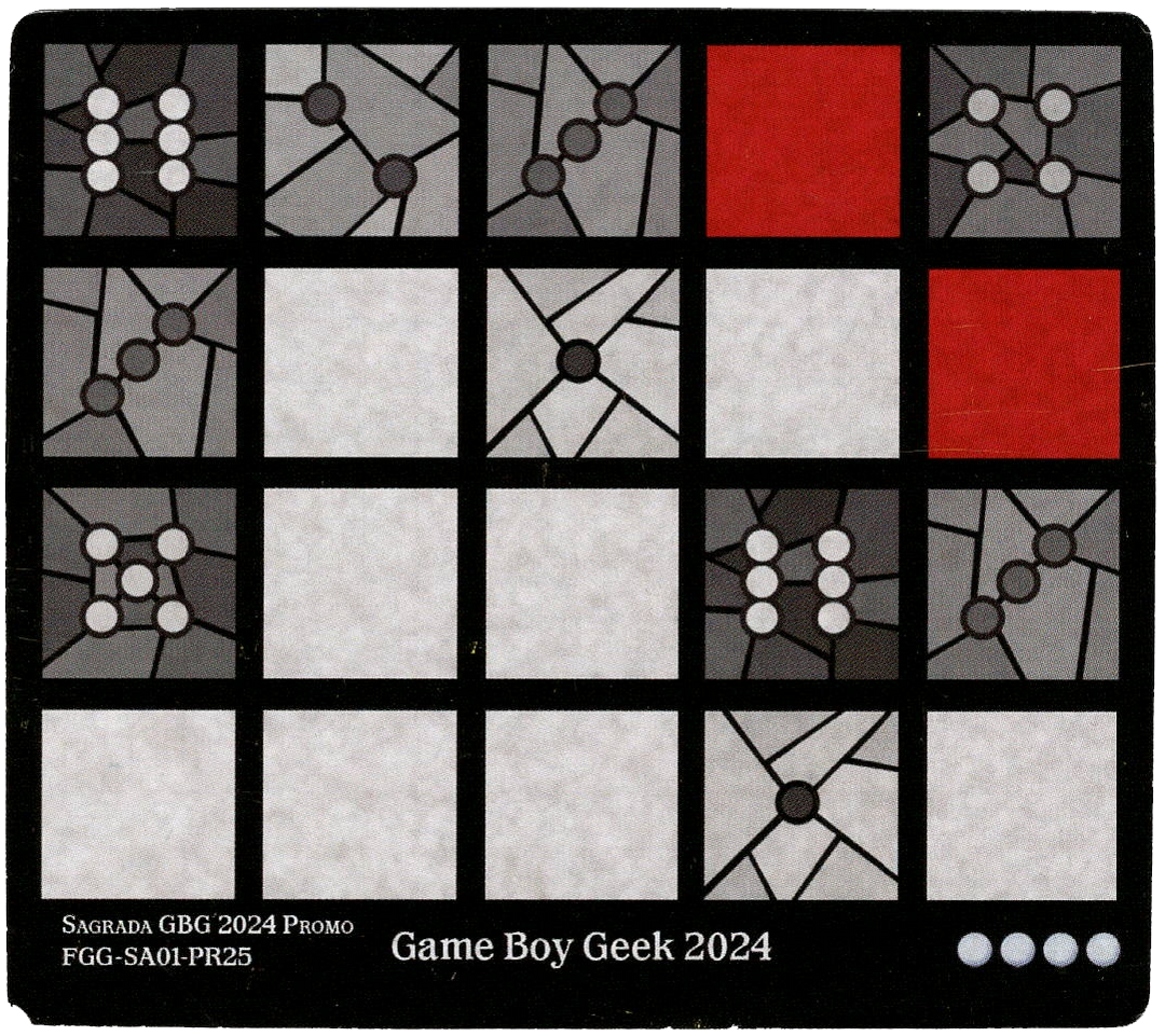 Sagrada: Promo 25 – Game Boy Geek 2024 Window Pattern Card