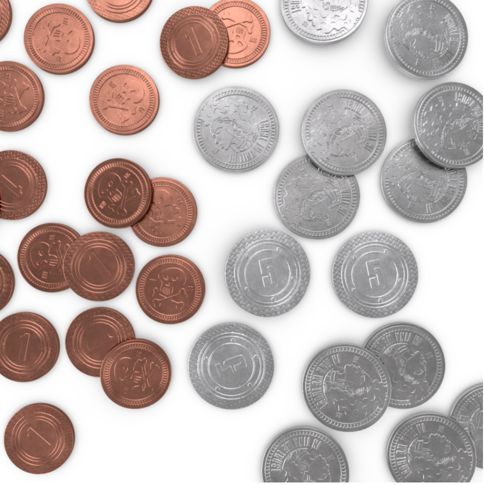 Thunder Road: Vendetta – Carnival of Chaos: Deluxe Metal Scrap Tokens