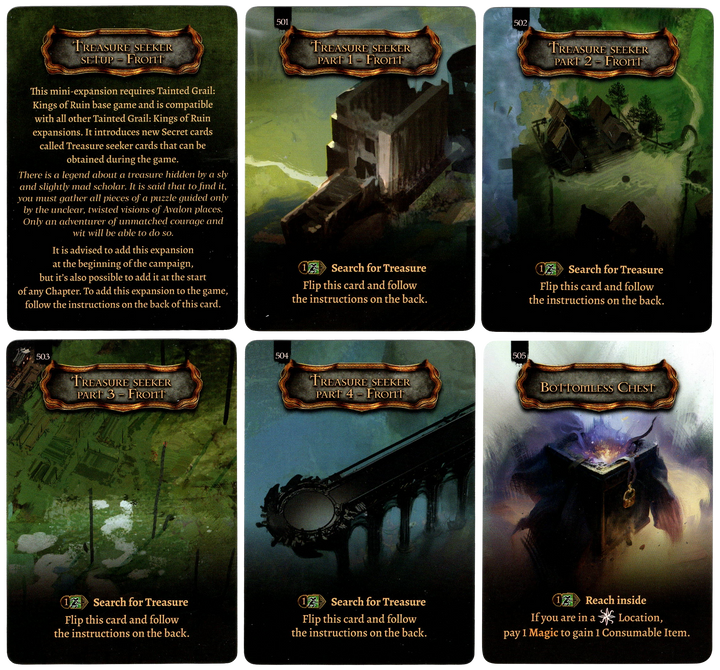 Tainted Grail: Kings of Ruin – Treasure Seeker Promo Cards