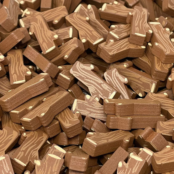 Meeple Source Wooden Resources: Wood Logs (set of 10)