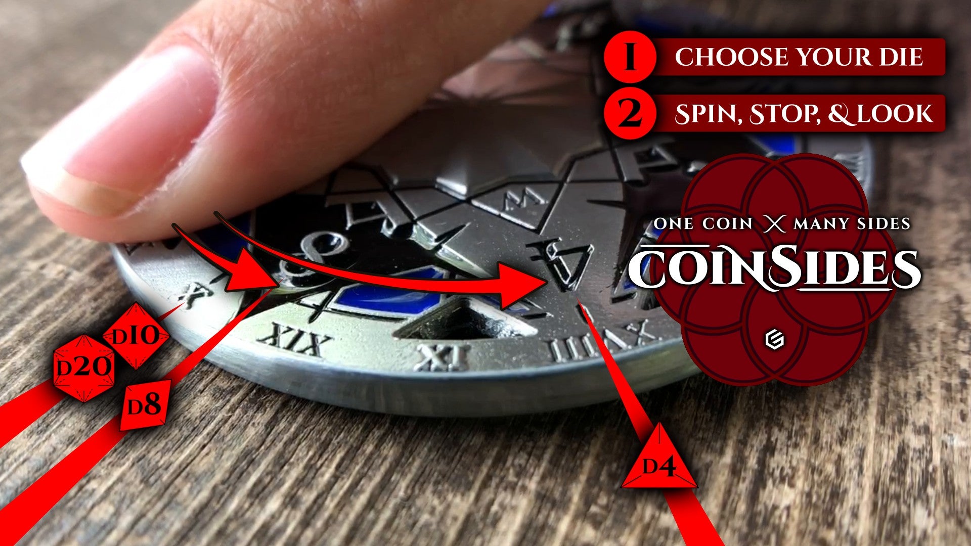 Coinsides One coin to replace many dice BoardGameGeek Store