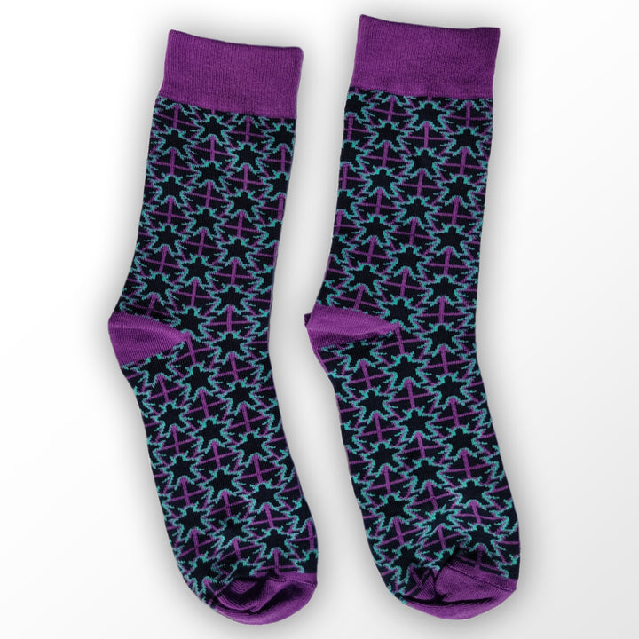 Mr. Meeple Board Game Socks for use with the board game , sold at the BoardGameGeek Store