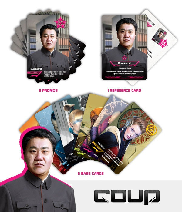 Coup: Bureaucrat Promo for use with the board game C, Coup, sold at the BoardGameGeek Store