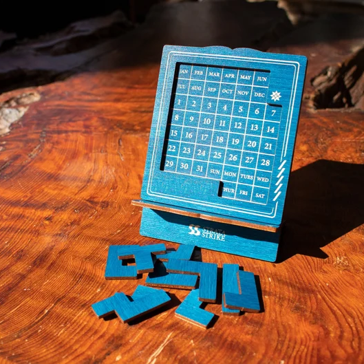 Strata Strike - Wooden Daily Calendar Puzzle for use with the board game , sold at the BoardGameGeek Store