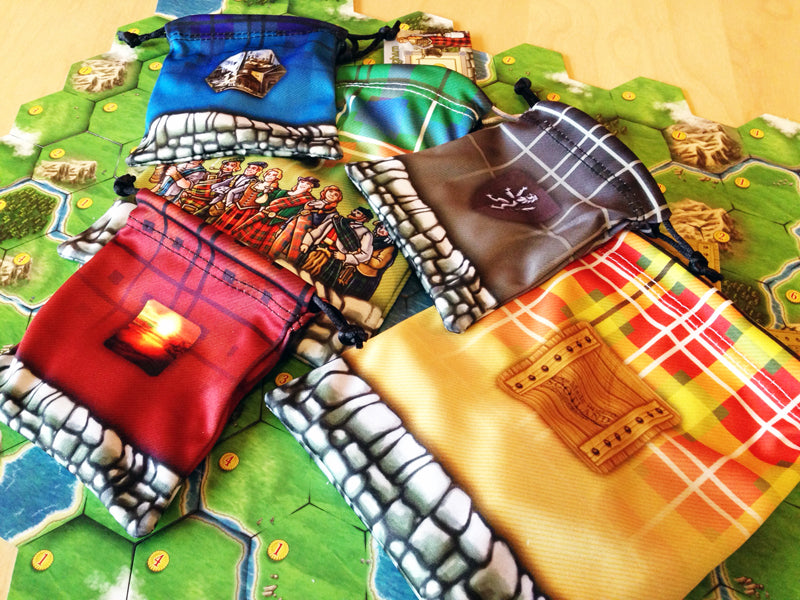 GeekUp Bag Set: Clans of Caledonia for use with the board game Clans of Caledonia, REORDER, sold at the BoardGameGeek Store