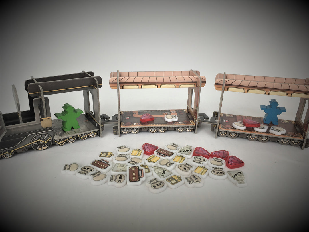 GeekUp Bit Set: Colt Express for use with the board game Colt Express, REORDER, sold at the BoardGameGeek Store