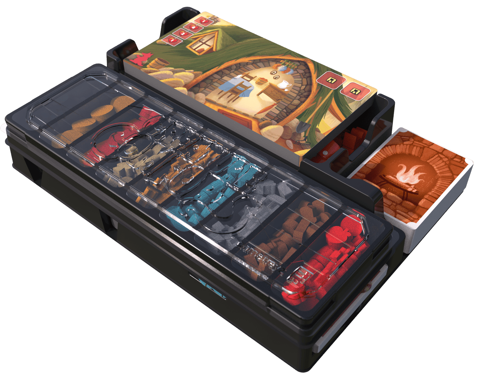 Game Trayz for use with Creature Comforts for use with the board game Creature Comforts, Game Trayz, sold at the BoardGameGeek Store