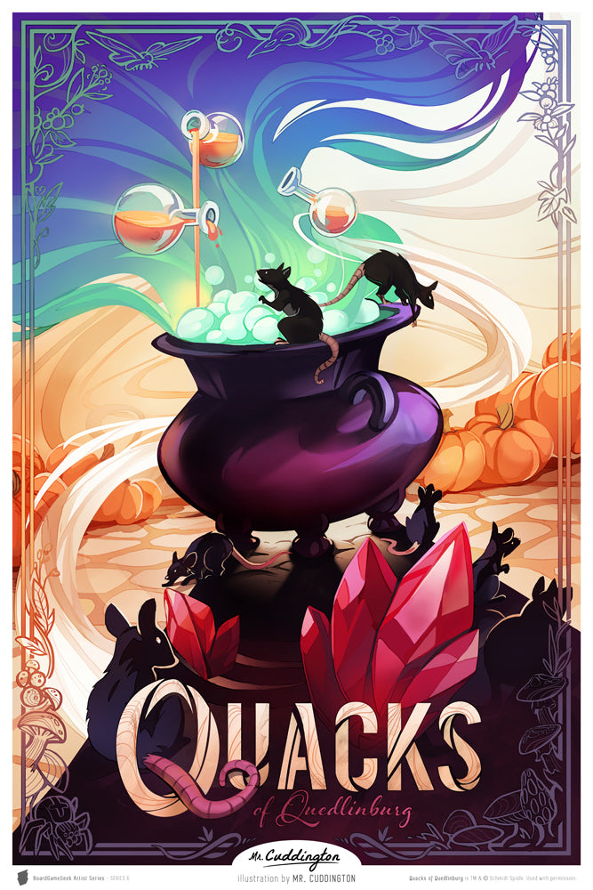 BoardGameGeek Artist Series: Series 6 - Quacks of Quedlinburg for use with the board game Quacks of Quedlinburg, REORDER, sold at the BoardGameGeek Store