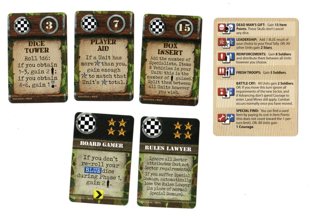 D-Day Dice: Legendary Units: Board Game Geeks and Grognards for use with the board game D, D-Day Dice, sold at the BoardGameGeek Store