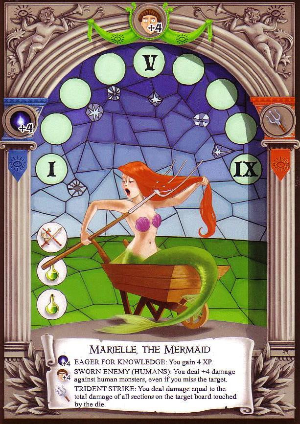Dungeon Fighter: Marielle the Mermaid for use with the board game D, Dungeon Fighter, sold at the BoardGameGeek Store
