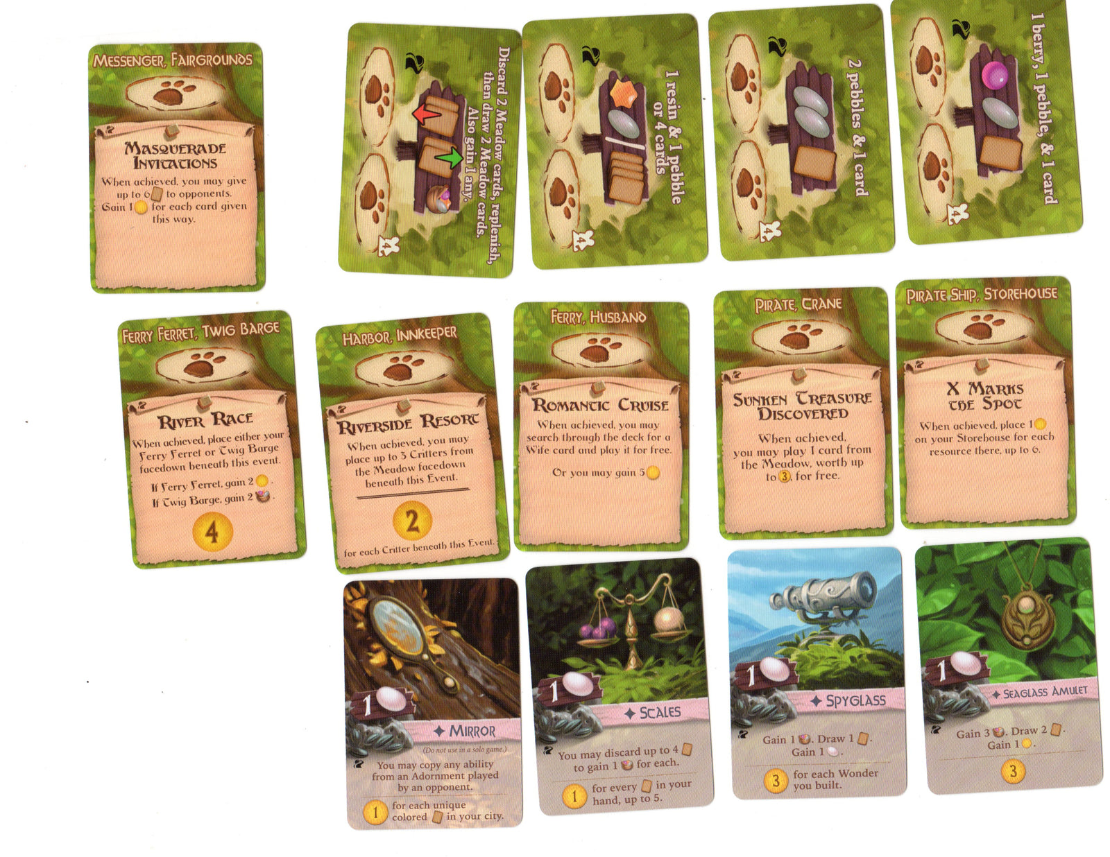 Everdell: Pearlbrook Expansion: Freshwater cards for use with the board game E, Everdell, sold at the BoardGameGeek Store