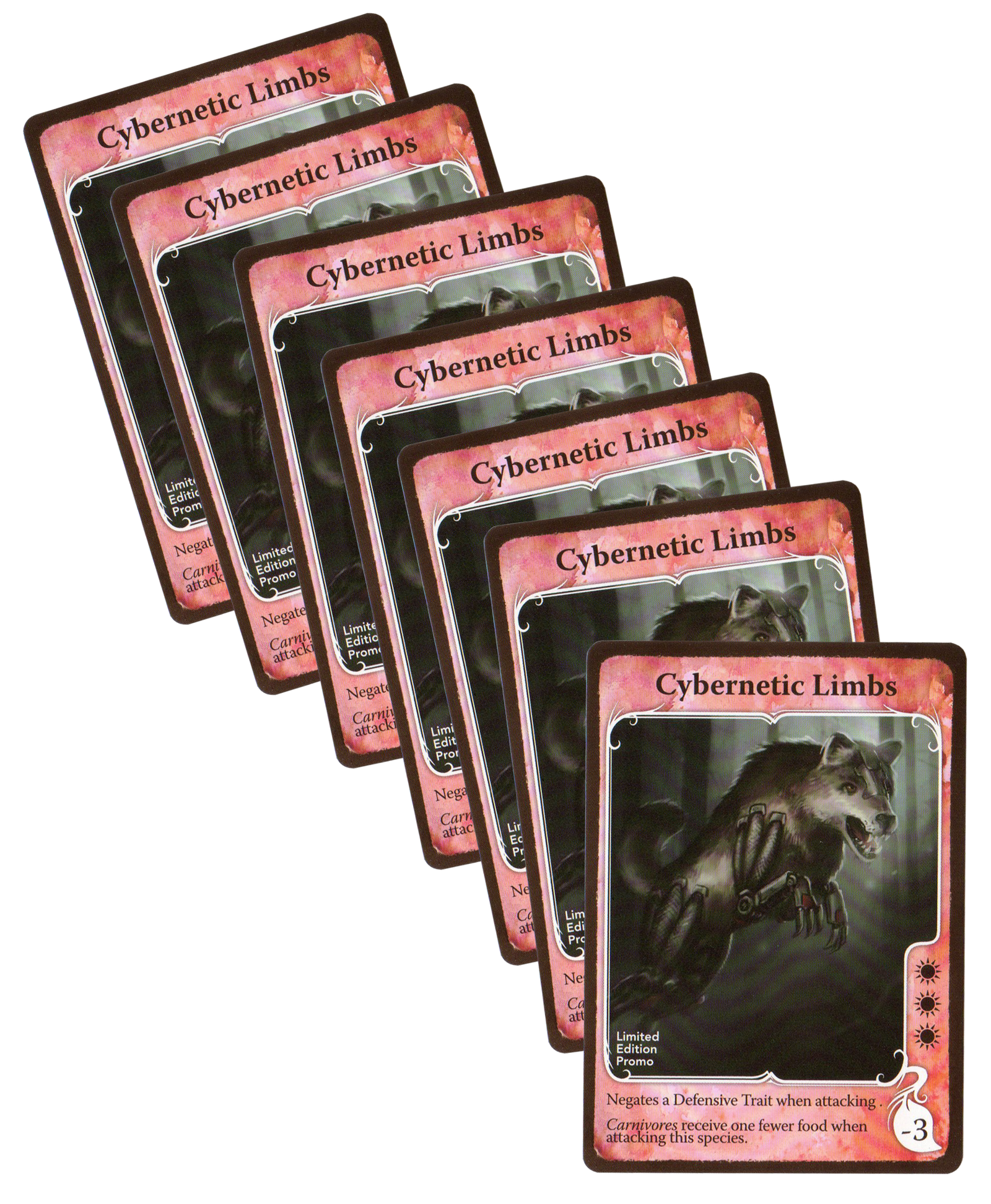 Evolution: Cybernetic Limbs for use with the board game E, Evolution, sold at the BoardGameGeek Store