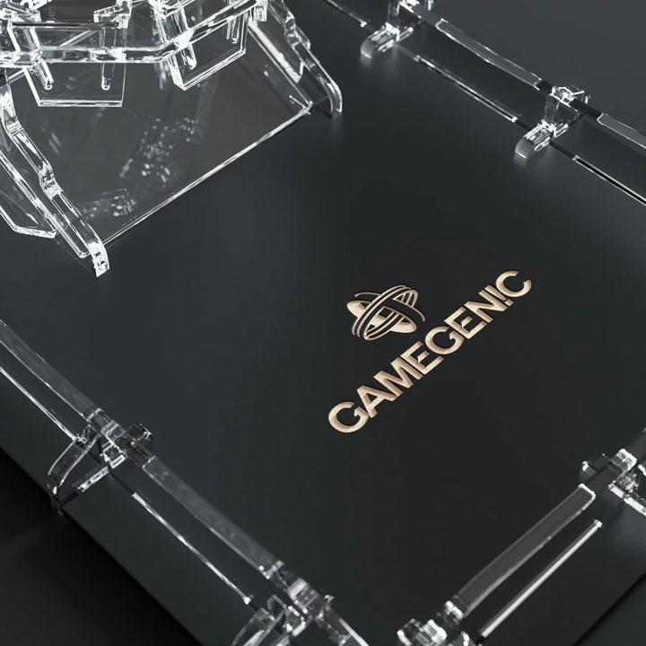 Gamegenic - Crystal Twister Dice Tower for use with the board game Gamegenic, sold at the BoardGameGeek Store