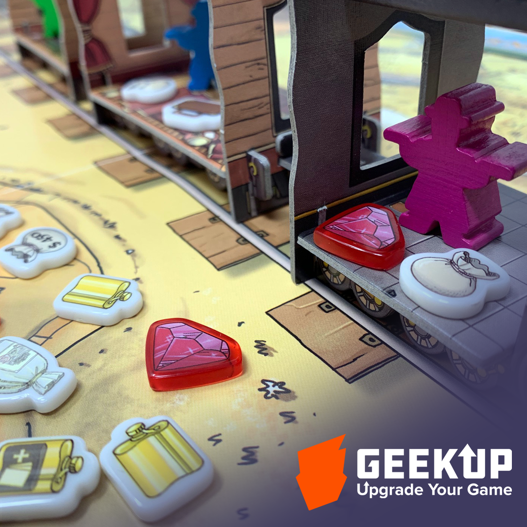 GeekUp Bit Set: Colt Express for use with the board game Colt Express, REORDER, sold at the BoardGameGeek Store