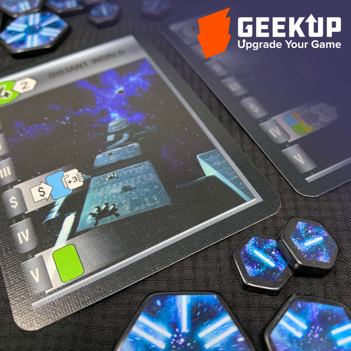 GeekUp Bit Set: Race/Roll for the Galaxy, Jump Drive, or New Frontiers for use with the board game Jump Drive, New Frontiers, Race for the Galaxy, REORDER, Roll for the Galaxy, sold at the BoardGameGeek Store
