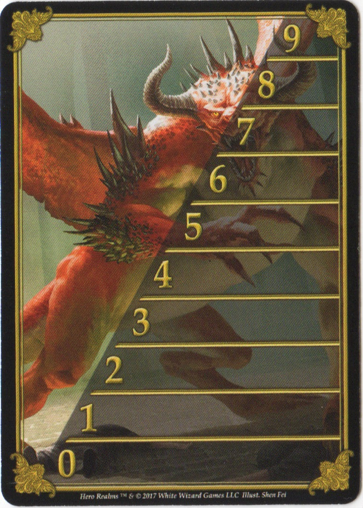 Hero Realms: Two-card Scoring promo for use with the board game H, Hero Realms, Spring Sale, sold at the BoardGameGeek Store
