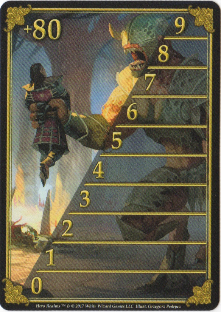 Hero Realms: Two-card Scoring promo for use with the board game H, Hero Realms, Spring Sale, sold at the BoardGameGeek Store