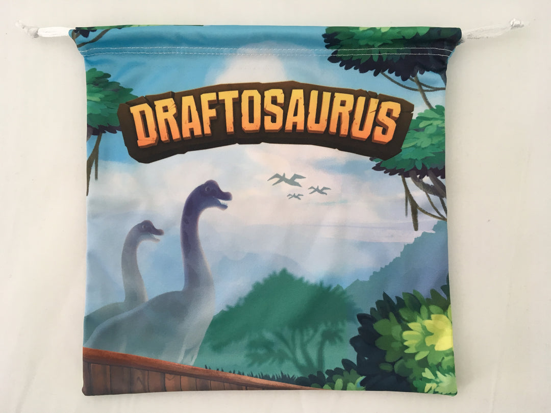 GeekUp Bag: Draftosaurus for use with the board game Draftosaurus, REORDER, sold at the BoardGameGeek Store