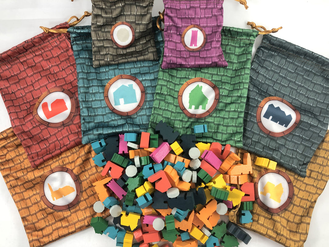 GeekUp Bag Set: Tiny Towns for use with the board game REORDER, Tiny Towns, sold at the BoardGameGeek Store