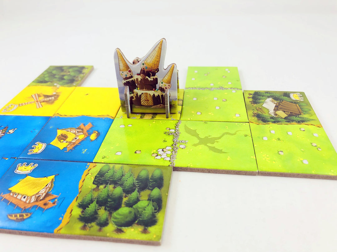 Kingdomino: Chocolate Castle for use with the board game K, Kingdomino, sold at the BoardGameGeek Store